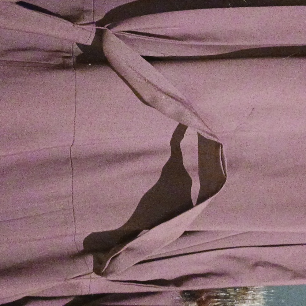 Anna Huling, knee-length maroon overcoat with faux fur lapels and sleeve cuffs - Picture 7 of 15